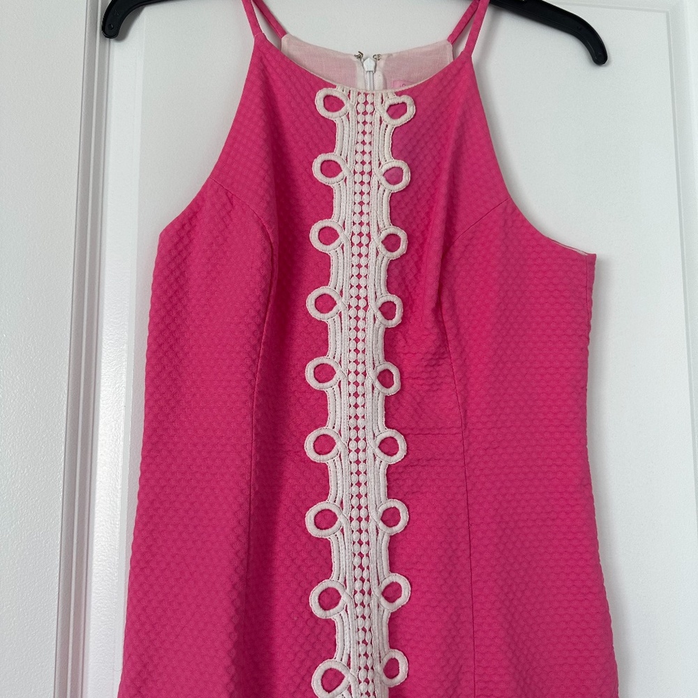 Lilly Pulitzer Hot Pink Tank Top with White Trim